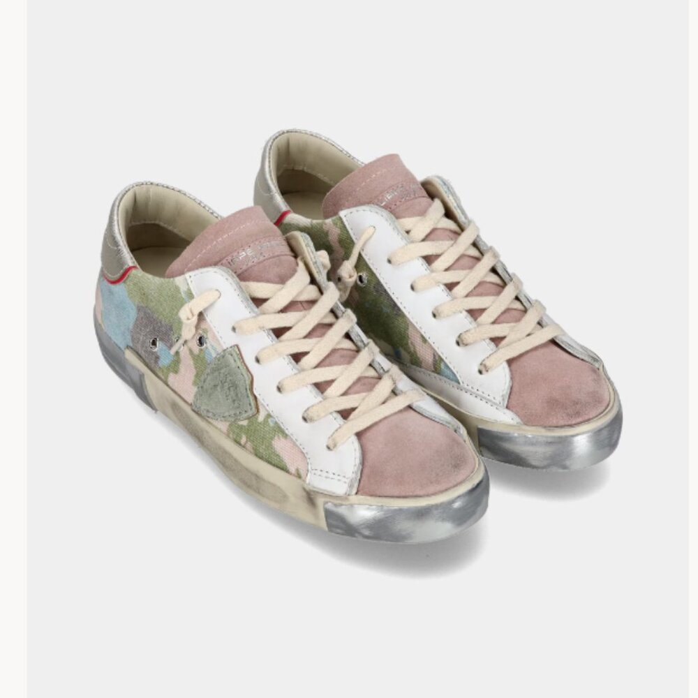 Philippe Model PRSX Camo Low Sneaker Pastel Size 40 Like New Box